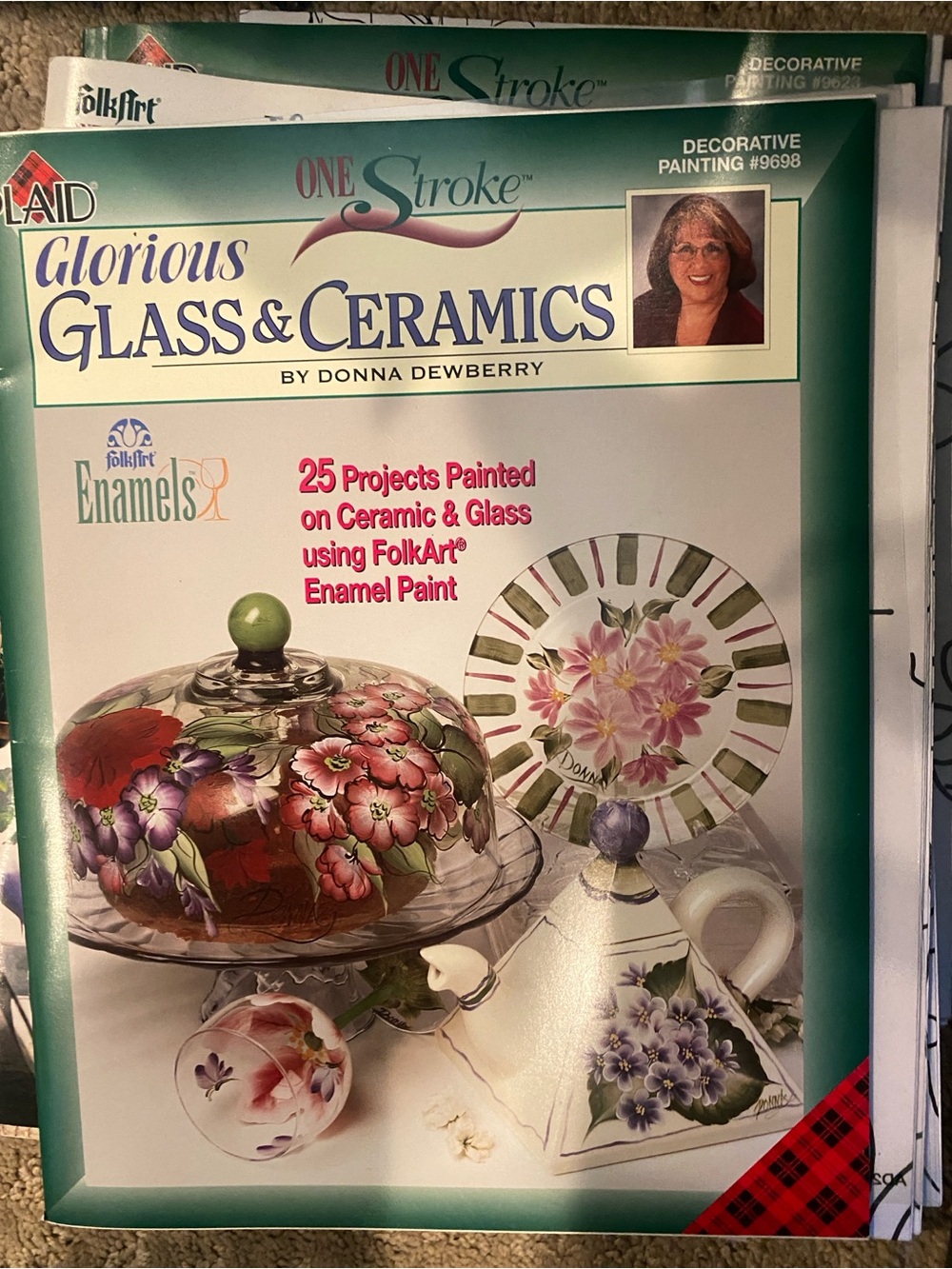 Booklet, Plaid One Stroke Glorious Glass & Ceramics